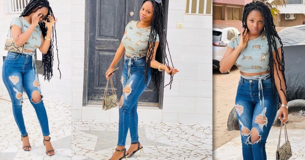 Plus sexy que jamais en Jean ultra Déchiré… Dieyna se la joue ultra provocante