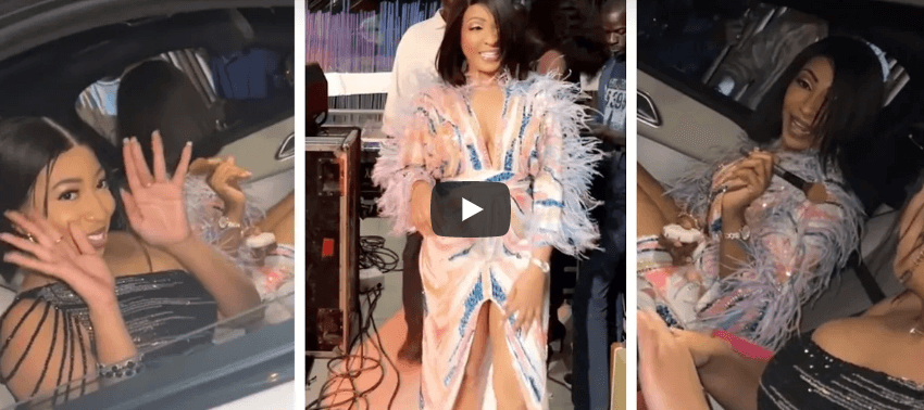 (Vidéo) – Robe sequin et fendue, Viviane expose ses atouts aux côtés de Zeyna Ndour