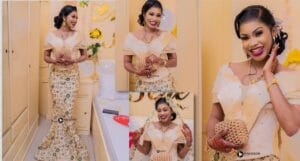 Make up de ouf, tenue craquante, jupe à la traîne Marichou Diop brille pour son mariage