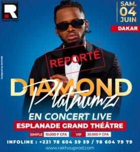 Dakar : Le concert de Diamond Platnumz  reporté