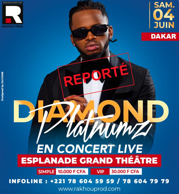 Dakar Le concert de Diamond Platnumz reporté