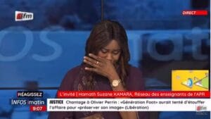 Ces mots d&rsquo;Ahmet Suzane Camara qui ont fait pleurer en direct la journaliste Sokhna Natta Mbaye. Regardez