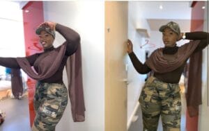 (Photos) – En tenue militaire, l&rsquo;actrice Diarra zappe son éternel foulard