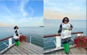 (Photos): Au bord de la mer, l&rsquo;actrice Adja respire classe