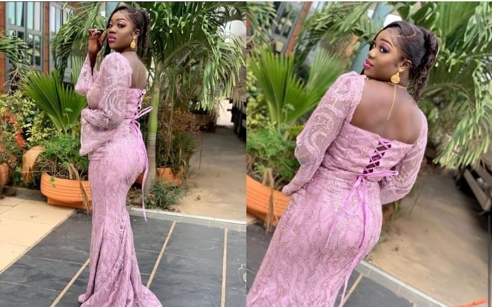 (Photos): Bien maquillée et coiffée, l&rsquo;aminatrice Sophia sublime dans sa robe
