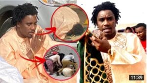Tabaski 2022 : En grand boubou beige, Wally Seck s&rsquo;affiche à la mosquée