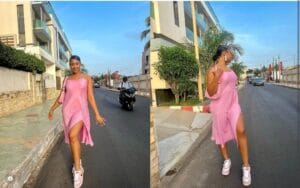 (Photos): Dans les rues d&rsquo;Abidjan,  la tik tokkeuse Faynara se la coule douce