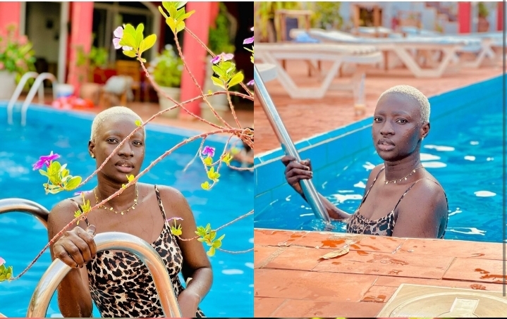 (Photos): Coiffe garçonne, Coumba bou Ndaw pique une tête en piscine