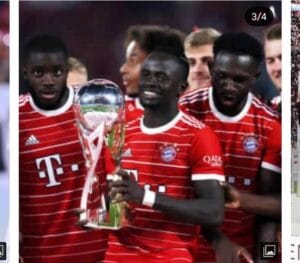(Photos): Bayern, Sadio Mané gagne son premier trophée