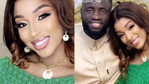 (03 photos) – Tabaski : Après la Awo, Cheikhou Kouyaté change de tenue et pose avec sa niarel