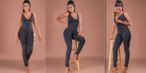 Chic et classe: Queen Biz ultra-sensuelle en combinaison moulante