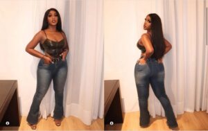 (Photos): Chic et classe, l&rsquo;actrice Myriéme remplit bien son jean