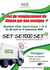 L&rsquo;UCG remplace le klaxon par le son « set » de Youssou Ndour pour déposer les ordures