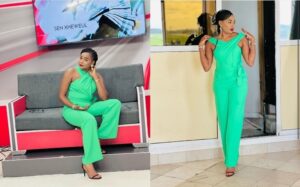 (Photos): Chic&rsquo;classe, Naffy Dièye de la Sentv s&rsquo;affiche dans une combinaison verte