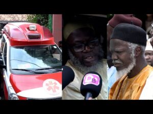Imam Alioune Sall inconsolable à la levée du corps de Imam Moustapha Guèye,