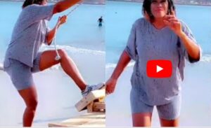 (Vidéo) : En short, Ndeye Ndack dévoile sa belle silhouette au bord de la plage