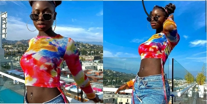 (Photos): Percing au nombril, crop-top, Diarra Sylla trés stylée et décontractée