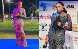 (Photos): Dans une robe moulante, Naffy Dièye s&rsquo;affiche chic&rsquo;classe