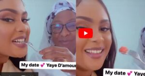 (Vidéo) : L&rsquo;actrice Adja chouchoutée par sa mère : « Sama yaye moma beug… »