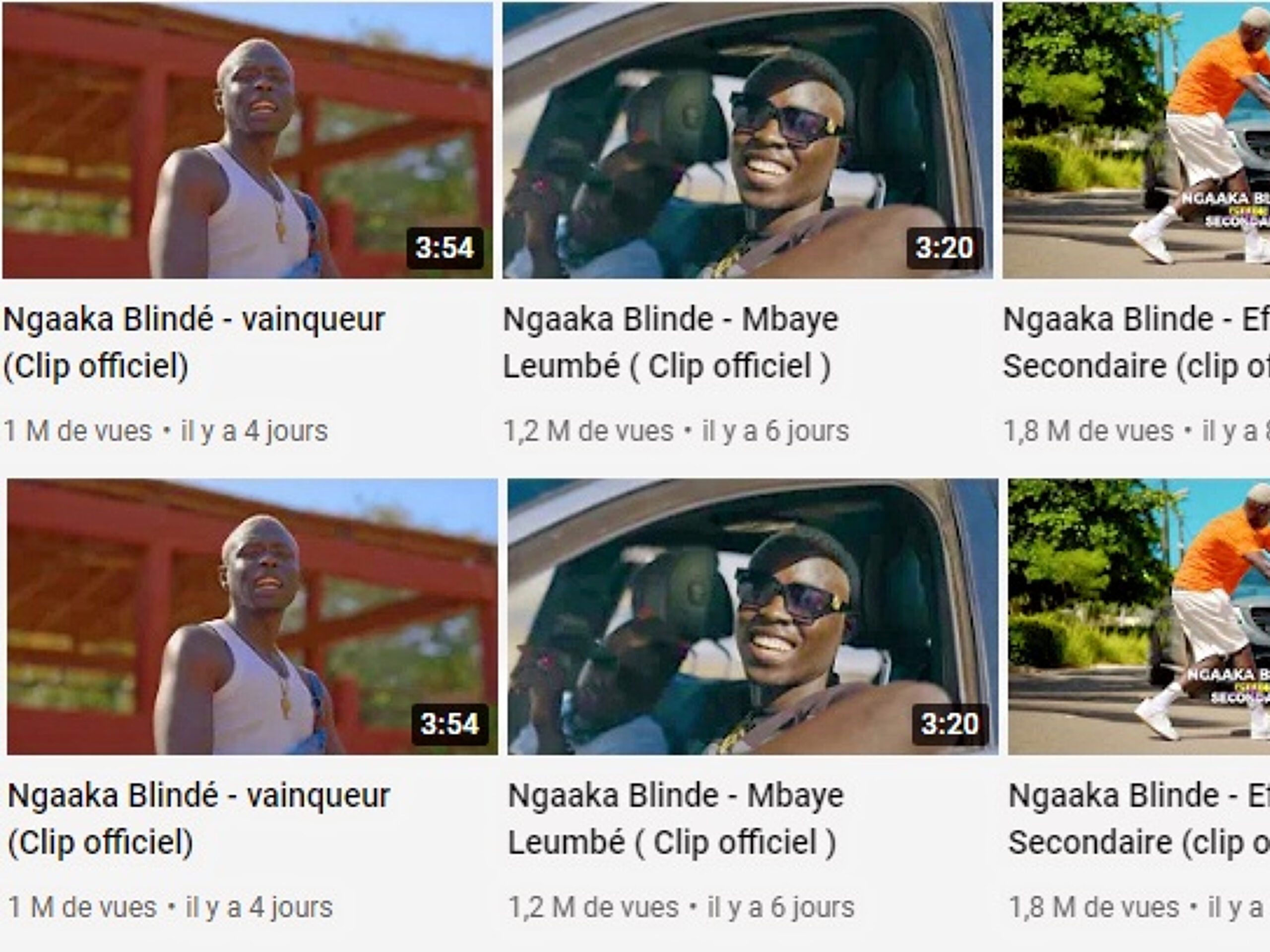 Tous les « Effects » de Ngaaka Blindé atteignent la barre du million de vues
