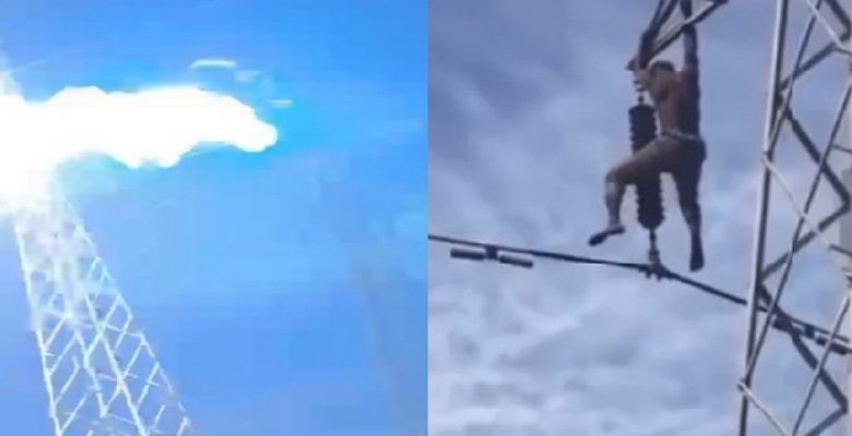 (Vidéo) : $uicide : Un homme s’électrocute sur une transmission à haute tension