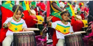 (Photos): Issac Gueye, le fils de Gana Gueye en mode batteur