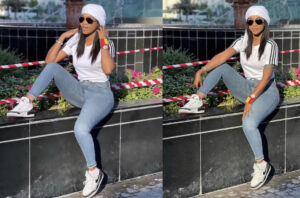 Jambes écartées: cette position torride de Fatima Sylla qui dégringole la toile
