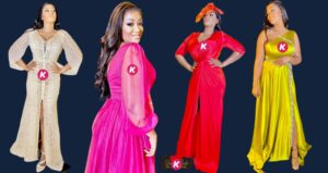 Adja Astou boucle l&rsquo;année 2022 avec 4 robes ultra glamour, la toile sublimée. Regardez !