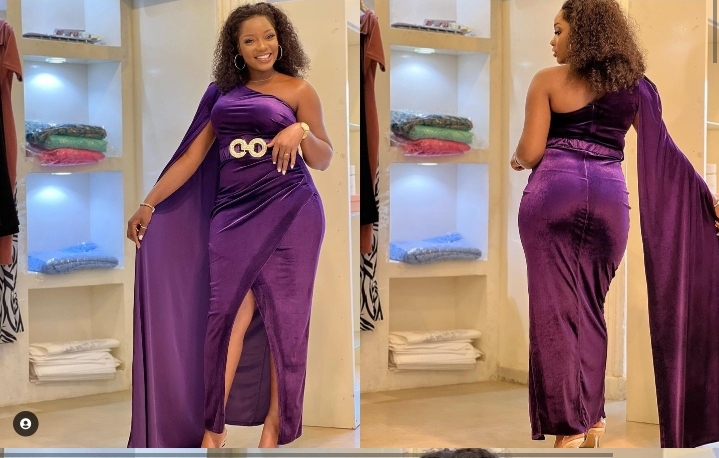 (Photos): Fe§ses au vent, robe fendue, Ndeya « karma » sublime en mauve