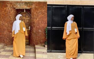 (Photos) : Bk Mu Serign Salihou : L&rsquo;élégance en abaya assorti de baskets