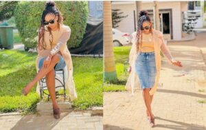 (Photos): En jupe jean, la journaliste Naffy Dièye étale sa classe