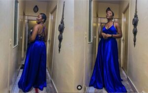 (Photos): Bipolaire dans « Karma », Malika s&rsquo;affiche belle et souriante en bleu