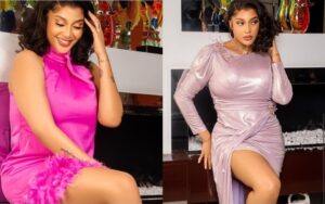 Admirez les 02 belles robes de Adja Diallo où elle montre ses belles cuisses