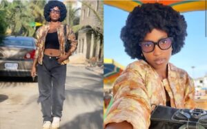 (Photos): Afro, crop-top, l&rsquo;actrice Maisha stylée en boy friend