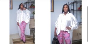 (Photos): Pantalon bigarré, chemise tendance, Nathalie « Karma » étale toute sa classe