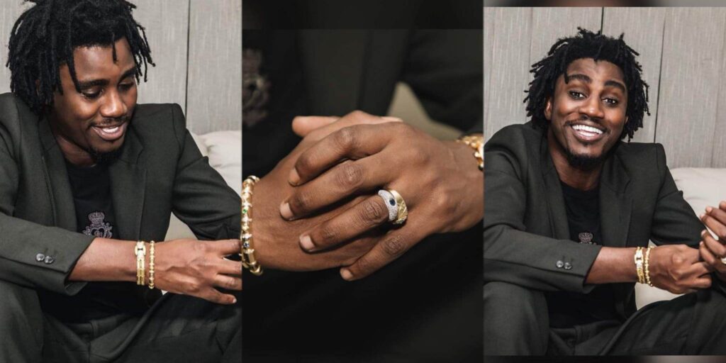 (03 photos) : Avec ses bling- bling en diamant et or, Wally Seck débute l&rsquo;année en beauté