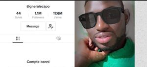 Avec un million d’abonnés : Le compte tiktok de Adamo supprimé