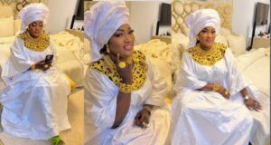 (Photos): Bijou Ngoné rayonnante en grand boubou blanc