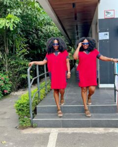 Afro : les jumelles Ma et Mota belles en rouge