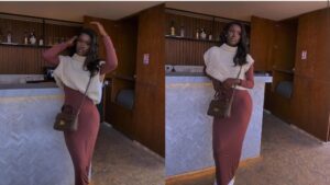 (Photos) – En marron et beige, Virginie « Karma » dévoile son look d&rsquo;hiver