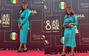 (Photos): La journaliste Kadja de la 2stv sublime en robe vert