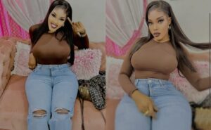 (Photos): Sans soutien gorge, Ya Awa Rassoul marque ses gros nichons dans un haut marron