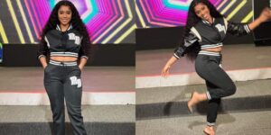(04 photos) – Lookée en sweat crop-top : Racky Aidara illumine le plateau de la 2stv
