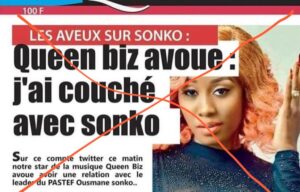 «Je ne suis ni de près ni de loin liée à cette publication»; Queen Biz dépose une plainte