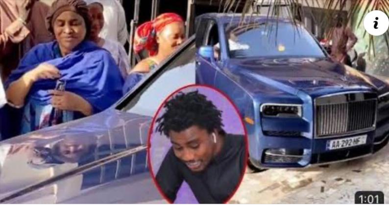 (Vidéo) – Waly Seck offre un magnifique Rolle Royces à sa maman, Diaga.