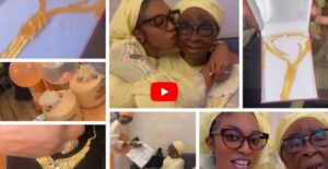 (Vidéo : Parure, bijoux : Cadeaux diamantés et dorés pour Binou, la fille de Aby Ndour