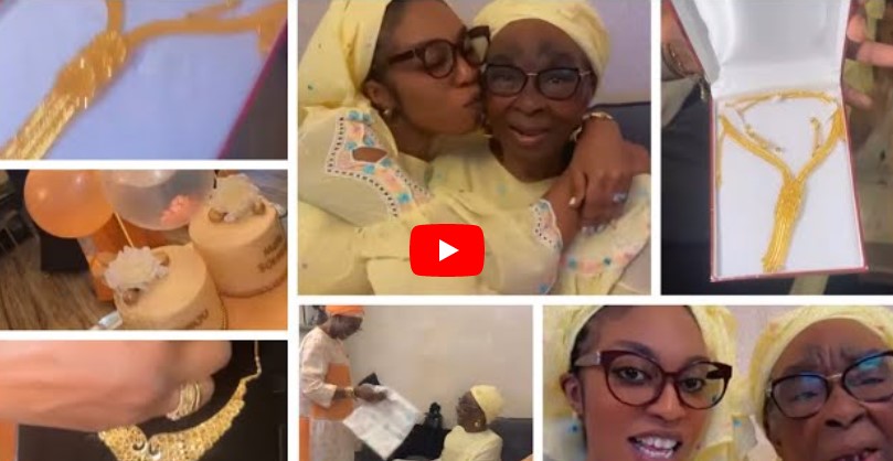(Vidéo : Parure, bijoux : Cadeaux diamantés et dorés pour Binou, la fille de Aby Ndour