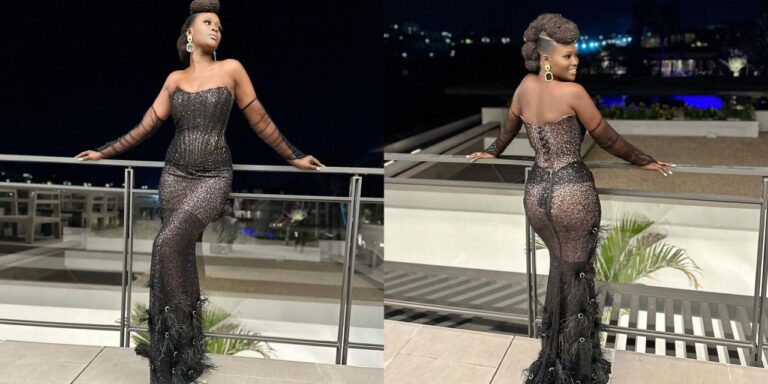 (06 photos) : L&rsquo;actrice Salma scintille dans une robe extra glamour