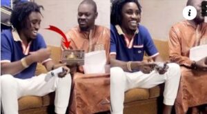 (Vidéo) – Montre en or, parfum de classe, mouton, poulets: L’incroyable cadeau de Omaro à Waly Seck.