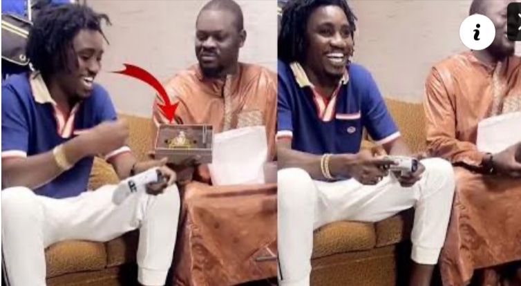 (Vidéo) – Montre en or, parfum de classe, mouton, poulets: L’incroyable cadeau de Omaro à Waly Seck.
